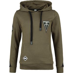 Star Wars The Mandalorian - Bounty Hunter Dames Trui met capuchon - groen/zwart - L