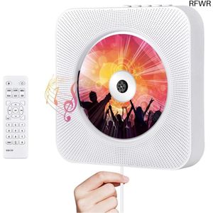RFWR® Draagbare CD-speler met Bluetooth en FM-radio – Wandmonteerbaar, Muziekspeler voor Thuis