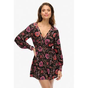 Superdry - Mini-jurk - Dames - V-hals - A-lijn - Bloemenprint