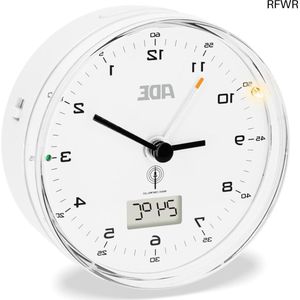 RFWR® Analoge radiogestuurde wekker met temperatuur- en kalenderweergave | Stille wekker zonder tikken | DCF tijdsinstelling