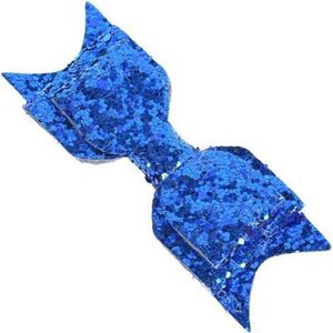 New Age Devi - Haarspeld - Haarclip met Glitter - Glamour - Party - Grote Strik - Voor oa Kerst of Gala - Blauw