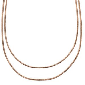 Rico Gelaagde Roségoudkleurige Dubbele Schakelketting