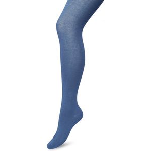 Bonnie Doon Biologisch Katoenen Maillot Dames Blauw maat 38/40 M - Uitstekende pasvorm - Gladde Naden - OEKO-TEX gecertificeerd - Bio Cotton Tights - Duurzaam en Huidvriendelijk Bio Katoen - Blauw/Grijs - Bering Sea - BP051900.131