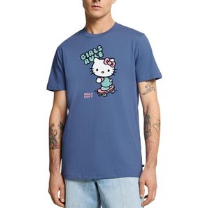 Hello Kitty Op Een Skateboard Met Girls Rules Premium T Shirt Heren