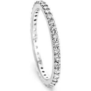 New Bling 9NB-0119-60 - Zilveren ring - zirkonia rond 2 mm - maat 60 - zilverkleurig