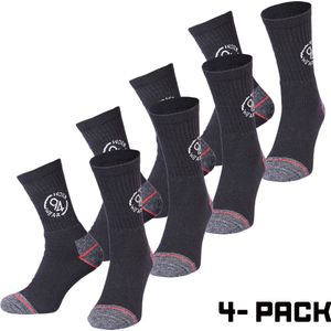 Premium Werksokken Wol - Maat 43-46 - 4-paar - Heren - 40% Wol - Thermo werksokken - Warme Voeten - 94Workwear