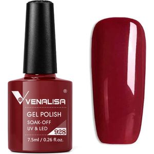 Venalisa UV Gellak Rood - 7.5 ml - Donkerrode Gellak - Gellak Donkerrood - Gellac Rood - Rode Gellak - Gellak Donker Rood - Gellak Red - Gellak Kleuren - Venalisa Gellak - Gellak Nagellak