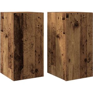 Tv-meubelen 2 st 30,5x30x60 cm bewerkt hout oud houtkleurig
