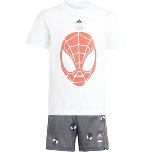 adidas Sportswear adidas x Marvel Spider-Man T-shirt en Short Set - Kinderen - Wit- 92
