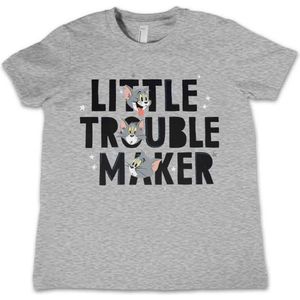 Tom And Jerry Kinder Tshirt -Kids tm 4 jaar- Tom - Little Trouble Maker Grijs
