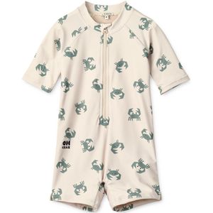 Liewood Max Printed Shortsleeve Swim Jumpsuit Crab / Sandy Maat 74