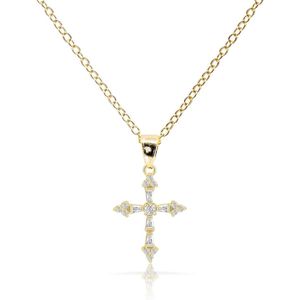 Gouden Damesketting - 18 Karaat Goud, Verstelbaar, Hypoallergeen - Perfect voor Bruiloft, Feest en Dagelijks Gebruik