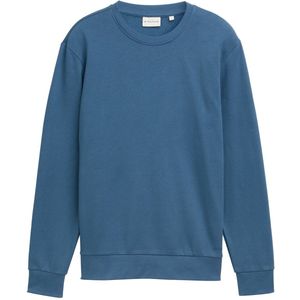 TOM TAILOR - Sweatshirt - Blauw - Effen - Lange Mouw