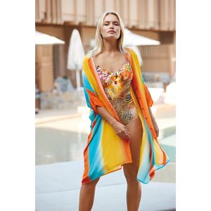 Sunflair damesbadpak – tropisch & panterprint – voorgevormd – multicolor - Maat 46 C