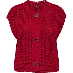 Only - Onlchloe Ss Rib Button Vest - Gilet - Salsa - Dames