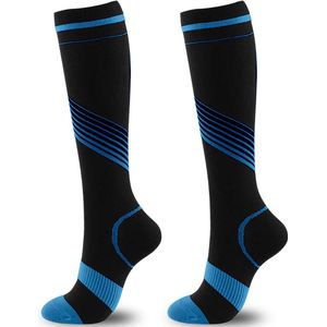 Roegaarden compressie sokken - Compressiekousen - Steunkousen - Maat 35-39 - Blauw