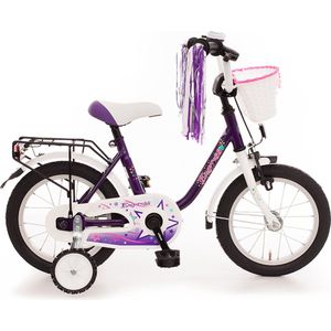 Bachtenkirch Empress, kinderfiets, 14 inch, lila en wit