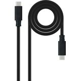 Cable USB C NANOCABLE 10.01.4100 Black 50 cm