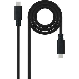Cable USB C NANOCABLE 10.01.4100 Black 50 cm
