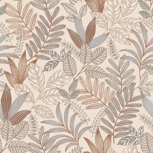 Allure - Jungle Behang - Bladeren - Behang - Wanddecoratie - Vliesbehang - Bruin - 0,53 x 10,05 M.