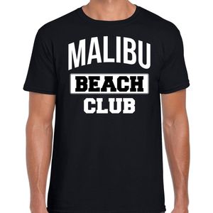 Bellatio Decorations zomer t-shirt voor heren - Malibu Beach Club - tropisch thema feest - zwart XL