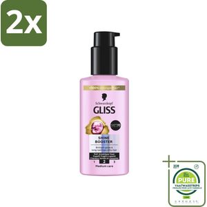 Gliss - Haarserum - Liquid Silk Shine Booster - Fruitige Geur - 100 ml - Voordeelverpakking - 2 stuks - Haar serum - Glans serum