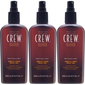 American Crew - Medium Hold Spray Gel 3 stuks
