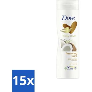 15 x Dove Bodylotion - Nourishing Secrets - Restoring Ritual - Kokos & Amandel - 400 ml - Exfolierende Body Scrub - Huidverzorging - Body Scrub - Huidverzorging - Huidverzorging