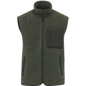 Native Spirit Ecologische uniseks bodywarmer van sherpa NS624 - Forest Khaki / Dark Forest Khaki - XXL