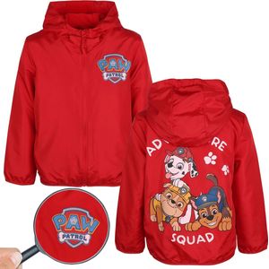 Paw Patrol Rode jas voor jongen, windjack met capuchon, gevoerd met fleece