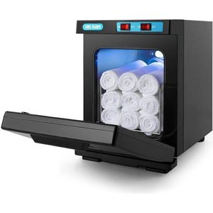 Collox Handdoekverwarmer - Kast - UV - Snelle verwarming - Gezichtsspa - Haar - Schoonhiedssalon - 5L - Geschikt voor 6 tot 8 handdoeken - Warm binnen 10 minuten - Zwart - 21,6 x 26,4 x 29,7 cm