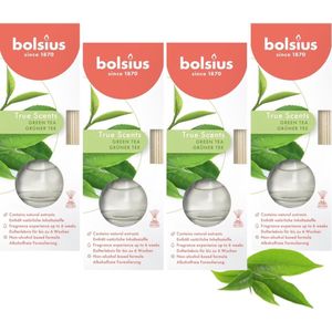 Bolsius True Scents Aromatherapie Geurstokjes - Verspreider - Huisparfum - Groene Thee- Voordeelbundel - 4 Stuks