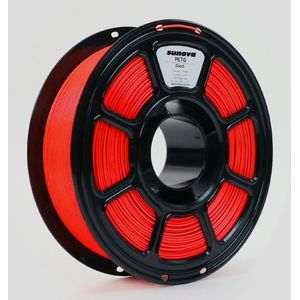 Sunova PETG Filament 3D drukmateriaal 3D Print Petg Filament 1.2KG Milieuvriendelijk Goede taaiheid Mix Kleur Generiek Petg-Rood