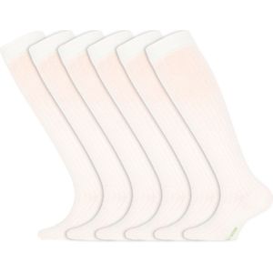 Kniekousen | Sokken voor meisjes | Merk: Yellow Moon | Kleur: Off-White | Maat: 19 t/m 34 | 6 Paar