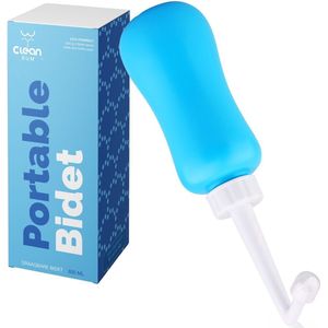 Clean Bum Mobiele Bidet XL - Vaginale Douche - Peri Bottle - Blauw - 600 ml