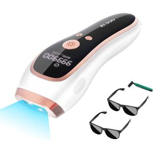 IPL-ontharingsapparaat, 999.900 flitsen, laser voor vrouwen en mannen, duurzaam pijnloos laserontharingsapparaat voor gezicht, oksels, armen, rug, bikinizone en benen