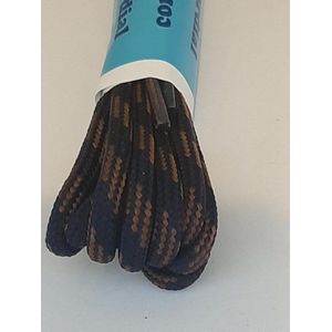 Cordial - Bergschoenveters -  blauw/bruin rond fijn geweven - veterlengte 90 cm 5-7  gaatjes
