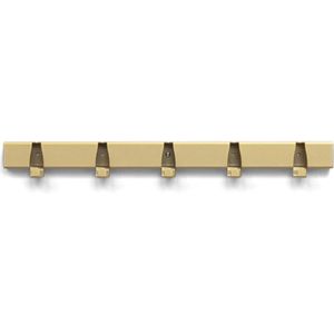 Vij5 - Coatrack by the Meter - metalen design kapstok met 5 haken - Anodic Gold