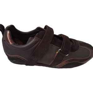 D&G VELCRO SNEAKER BROWN LEDER/SUEDE SIZE 40