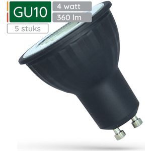 Spectrum LED Lamp GU10 4W - 230V - 360 Lumen - 3000K Warm Wit - Gezellig licht - Energiezuinig - 5 stuks