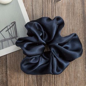 Premium Zijde Scrunchie - Silk Haarelastiek - Zwart
