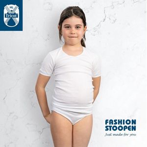 HL Tricot - Hemd korte mouw Michelle wit - Maat 140 - Meisjes - wit -