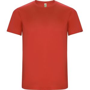 Rood unisex ECO sportshirt korte mouwen 'Imola' merk Roly maat 116 / 8