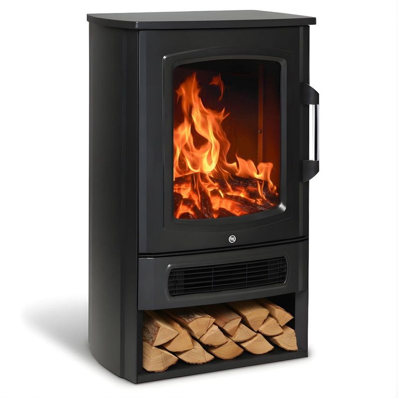 Elektrische kachel - Haard - Openhaard - Sfeerhaard - Electrische verwarming - 2000 W - Zwart