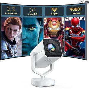 RFWR® Draagbare mini-beamer met 1080p en Bluetooth | Thuisbioscoop projector met trapeziumcorrectie en WiFi6