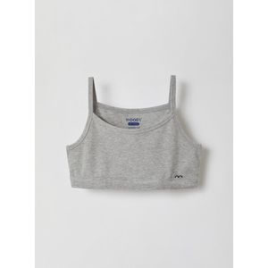 Woody BH-topje Wit-grijs gestreept - 10 jaar