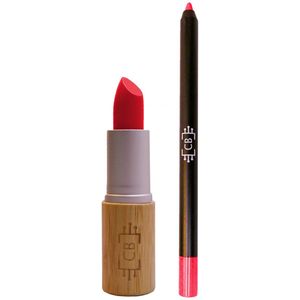 Cosm.Ethics Bar Lipstick Lippotlood Set Glossy - Rood Roze - Duurzaam vegan