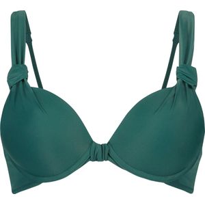 Hunkemöller Dames Badmode Voorgevormde push-up beugel bikinitop Luxe Cup A - E - Groen - maat E70