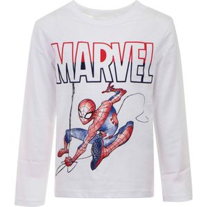 Spiderman longsleeves - t-shirt - katoen - wit - 98 cm - 3 jaar