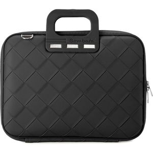 Bombata Intrecciato 13 / 14 inch Laptoptas Unisex - Vlechtpatroon - Zwart